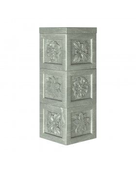 Облицовка дымохода Талькохлорит, Резная 2 (280х280х750 S-50)