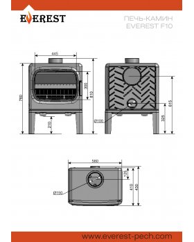 Печь-камин EVEREST F10-foto4