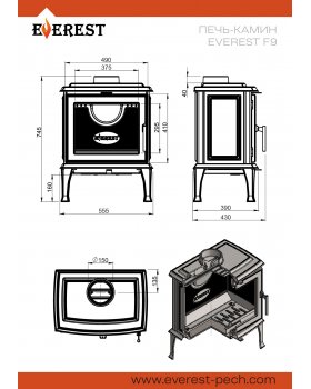 Печь-камин EVEREST F11-foto4
