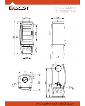 Печь-камин EVEREST S12-foto6