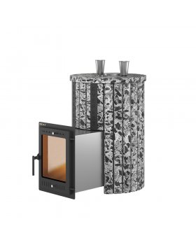 Печь для бани Эверест "Steam Master 30 INOX" Ламель Пироксенит Элит, S-20