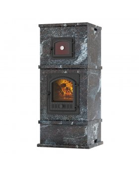 Печь - камин EVEREST с духовкой № 2 Амфиболит-foto2