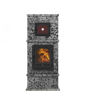 Печь - камин EVEREST с духовкой № 2 Пироксенит Элит