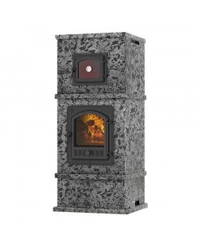 Печь - камин EVEREST с духовкой № 2 Пироксенит Элит-foto2