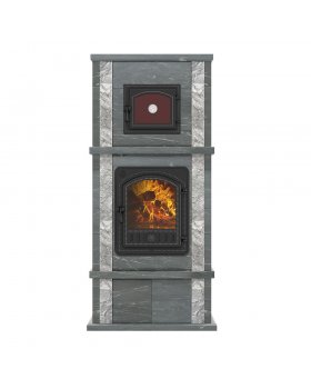 Печь - камин EVEREST с духовкой № 3 Талькохлорит