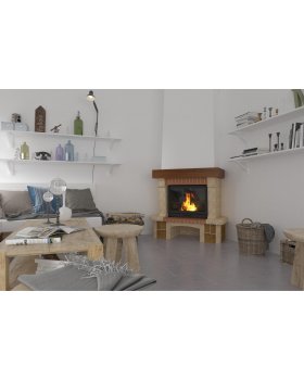 Каминная облицовка ЕВРОПЕЙСКИЕ КАМИНЫ Каминная облицовка ЕВРОПЕЙСКИЕ КАМИНЫ Лион 700 угловая 90