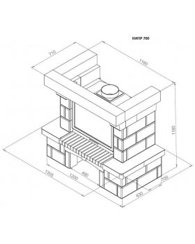 Каминная облицовка ЕВРОПЕЙСКИЕ КАМИНЫ Кипр 700, темный орех-foto5