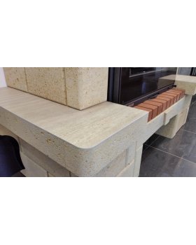 Каминная облицовка ЕВРОПЕЙСКИЕ КАМИНЫ Кипр 800 фронтальная, темный орех-foto3