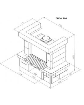 Каминная облицовка ЕВРОПЕЙСКИЕ КАМИНЫ Лион пристенный/угловой (45°/90°); 700/800-foto3