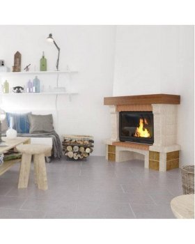 Каминная облицовка ЕВРОПЕЙСКИЕ КАМИНЫ  Лион 700, светлый орех