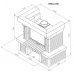 Каминная облицовка ЕВРОПЕЙСКИЕ КАМИНЫ Прага пристенный/угловой (45°/90°); 700/800