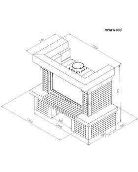 Каминная облицовка ЕВРОПЕЙСКИЕ КАМИНЫ Прага пристенный/угловой (45°/90°); 700/800-foto4