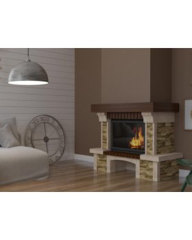 Каминная облицовка ЕВРОПЕЙСКИЕ КАМИНЫ Прага пристенный/угловой (45°/90°); 700/800