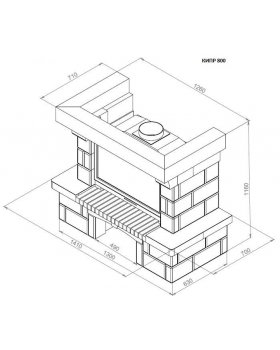 Каминная облицовка ЕВРОПЕЙСКИЕ КАМИНЫ Кипр 800 фронтальная, темный орех-foto4