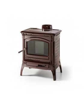 Печь-камин HERGOM CRAFTSBURY дровяная, эмалирована в коричневый цвет Hergom