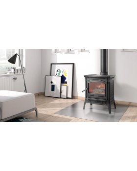 Печь-камин HERGOM CRAFTSBURY дровяная, окрашена в черный цвет-foto2