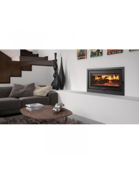 Каминная топка HERGOM Вставка SERE 100 два стекла, принудительная конвекция, вермикулит-foto2