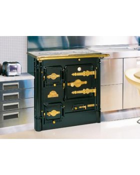 Печь-камин HERGOM Плита L-07 C-C дровяная, латунь,чугун,рег.решетка