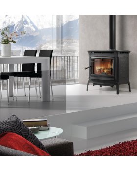 Печь-камин HERGOM Manchester дровяная (черный чугун)