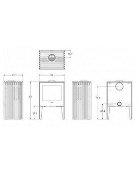 Печь-камин HERGOM Glance MV/MH дровяная-foto3