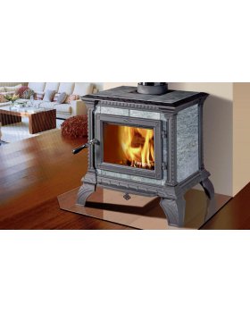 Печь-камин HERGOM Tribute дровяная (светло-голубая эмаль)