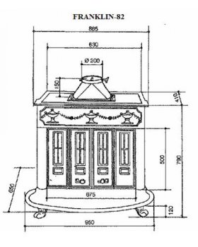 Печь-камин HERGOM Franklin 82 дровяная-foto3
