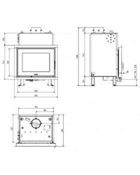 Каминная топка HERGOM Каминная топка DERO для центрального отопления-foto2