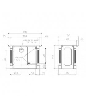 Печь-камин HERGOM ПЛИТА L-09 CC дровяная-foto2