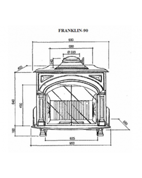Печь-камин HERGOM Franklin 90 дровяная-foto2