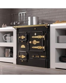 Печь-камин HERGOM Плита L-07 C-C дровяная, латунь,чугун,рег.решетка-foto3