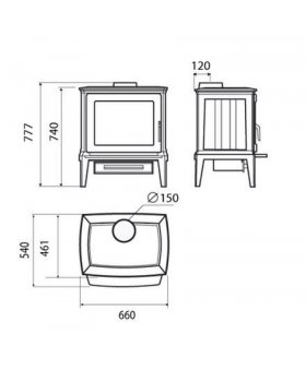Печь-камин HERGOM E-30 M дровяная-foto4