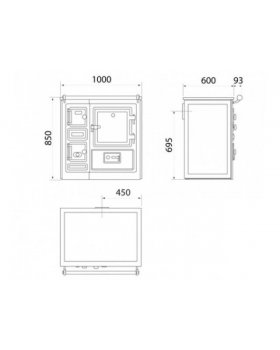 Печь-камин HERGOM SAJA 8-D дровяная, хромированные ручки, керамический верх-foto2