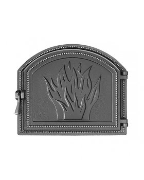 Дверь Везувий каминная 218 (Антрацит) (337х405)