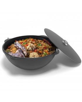 Казан чугунный Везувий 12л с ручкой (БЕЗ КРЫШКИ)-foto3