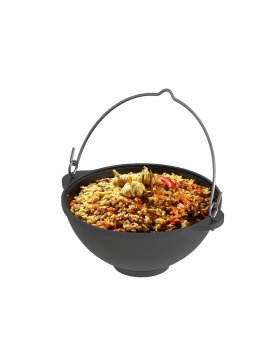 Казан чугунный Везувий 6л с ручкой (БЕЗ КРЫШКИ)