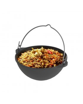 Казан чугунный Везувий 8л с ручкой (БЕЗ КРЫШКИ)