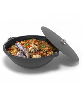 Казан чугунный Везувий 8л с ручкой (БЕЗ КРЫШКИ)-foto3