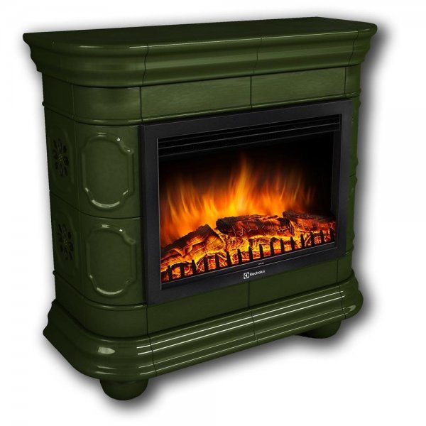 Изразцовый Камин Сконе Декоративный с очагом Electrolux EFP/P-2520LS Олива Изразцовый Камин Сконе Декоративный с очагом Electrolux EFP/P-2520LS Олива