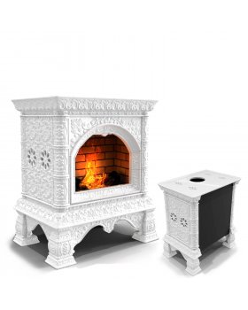 Декоративный камин Кострома Белый