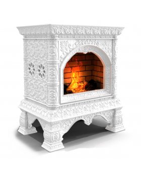 Декоративный камин Кострома Белый-foto2