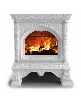 Декоративный камин Кострома Белый-foto3