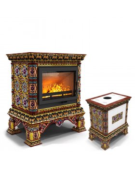 Изразцовая печь Кострома центральный Декабрь