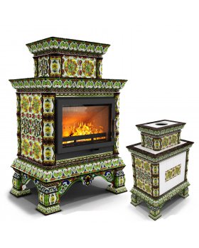 Изразцовая печь Кострома центральный двухъярусный Июнь