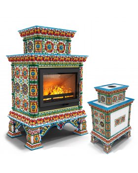 Изразцовая печь Кострома центральный двухъярусный Май