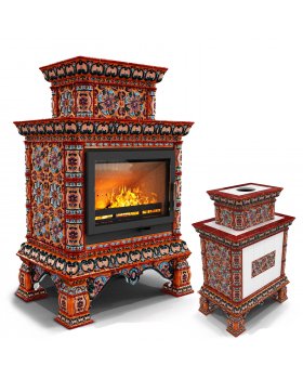 Изразцовая печь Кострома центральный двухъярусный Сентябрь