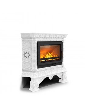 Изразцовая печь Кострома угловой Белый