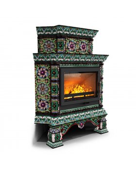 Изразцовая печь Кострома угловой двухъярусный Апрель