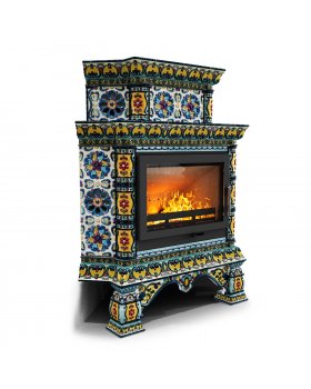Изразцовая печь Кострома угловой двухъярусный Март