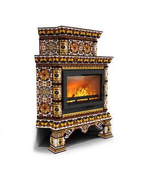 Изразцовая печь Кострома угловой двухъярусный Октябрь