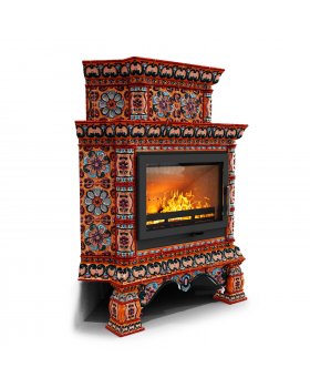 Изразцовая печь Кострома угловой двухъярусный Сентябрь